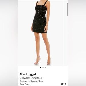 Mac Duggal
Sleeveless Rhinestone
Encrusted Square Neck
Mini Dress
